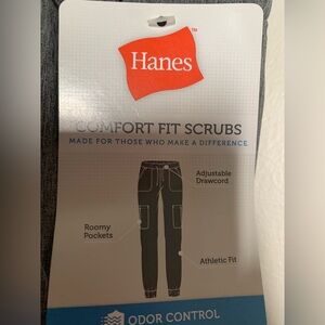 New Hanes Comfort Fit Scrubs Track Pants Joggers in Heather Gray. Size XXXL